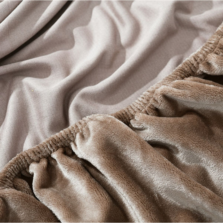 Fitted Velvet Sheet Size 200x 200 Café Morano Textiles