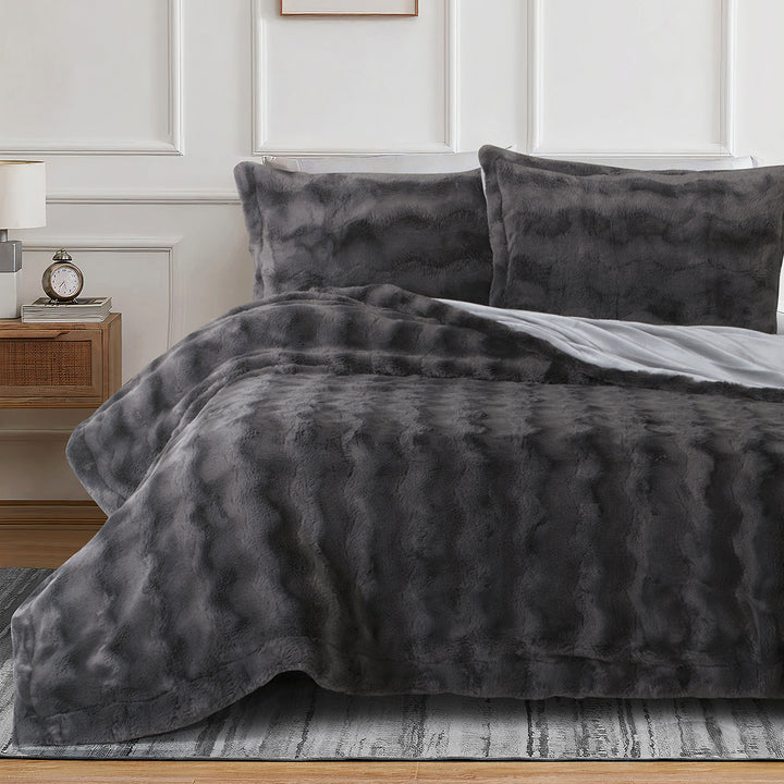 Mink Bedspread Set - Grey Morano Textiles