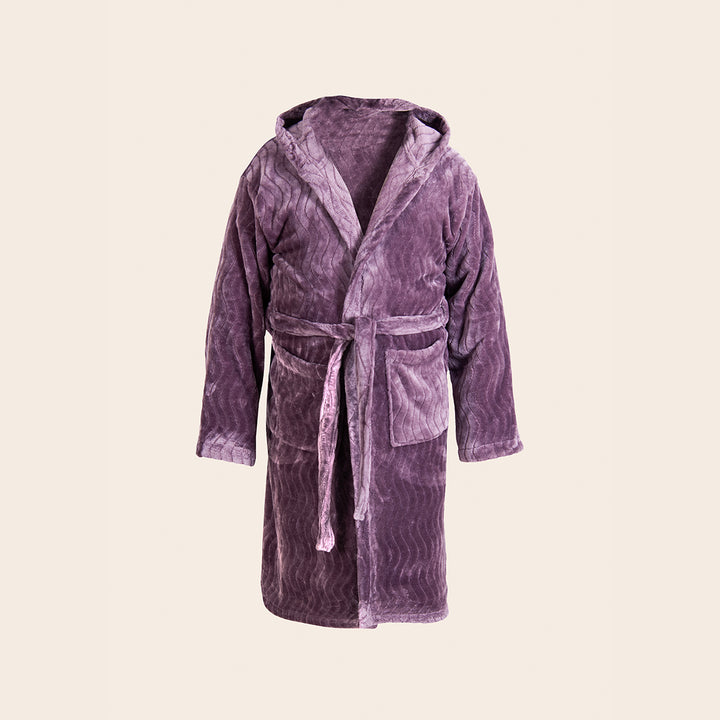 Velvet Robe Wavy Color Purple L Morano Textiles