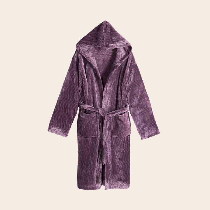 Velvet Robe Wavy Color Purple M Morano Textiles