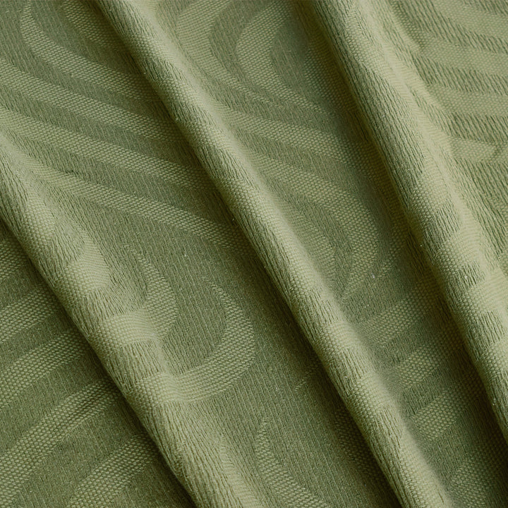 Waves - Jacquard Coverlet Set Olive Morano Textiles