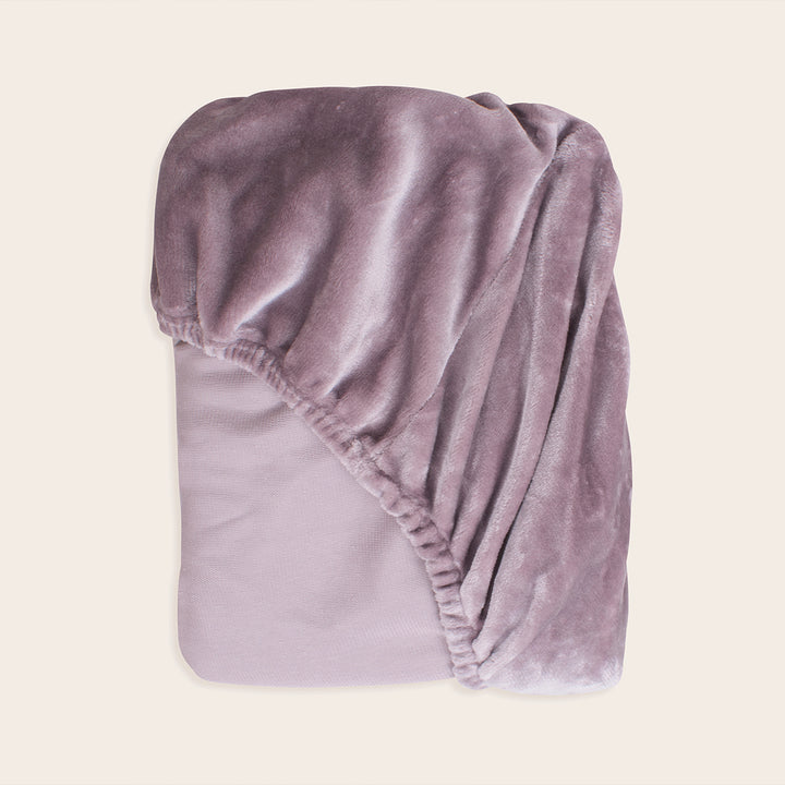 Fitted Velvet Sheet Size 180x200 Lilac Morano Textiles