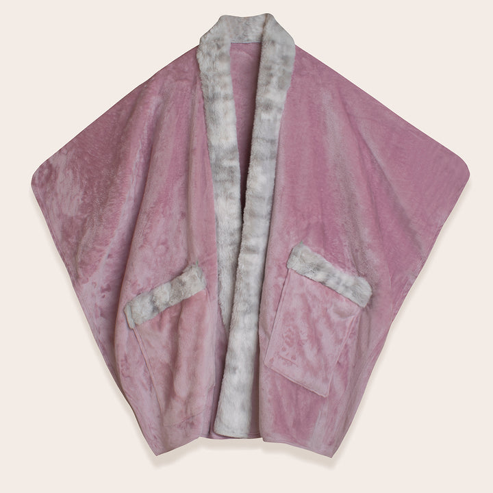 Velvet poncho Lilac Morano Textiles