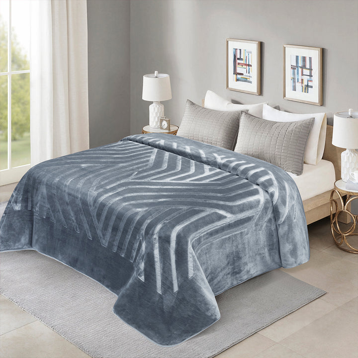 Luna - Engraved Blanket Cool Grey Morano Textiles