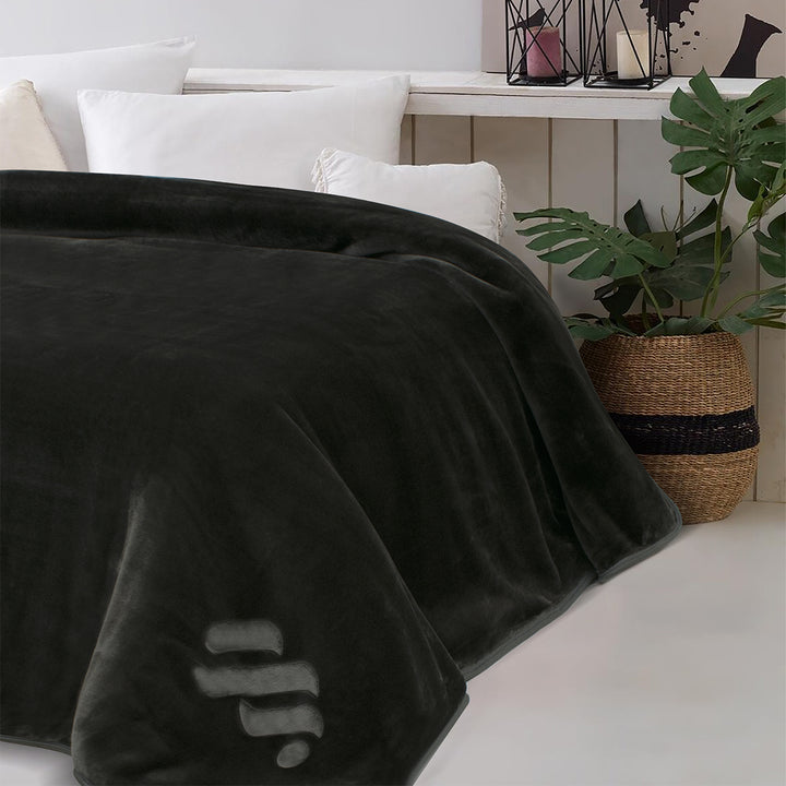 Single basic blanket 160*240 Dark Grey Morano Textiles