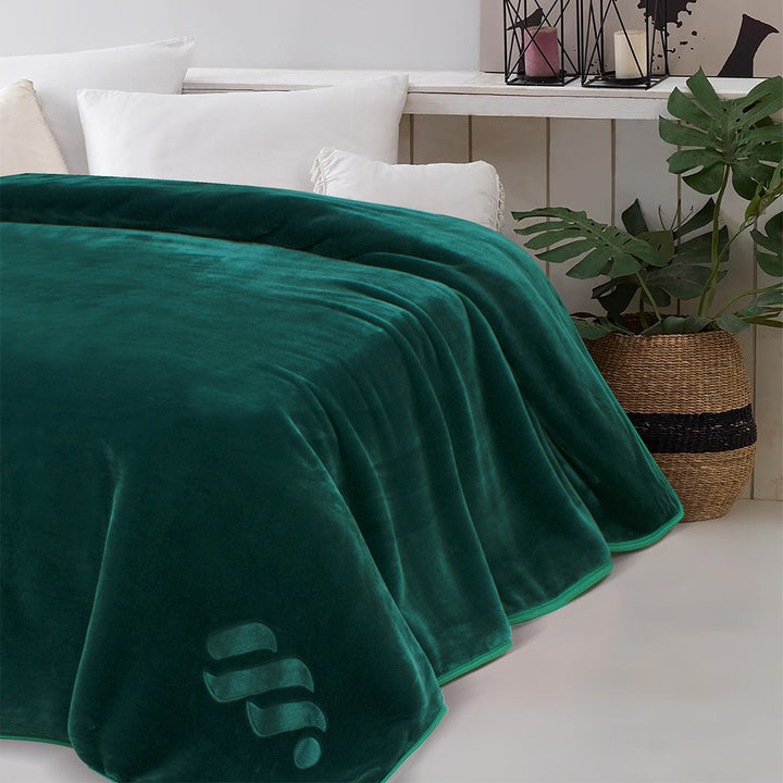 Single basic blanket 160*240 Teal Morano Textiles