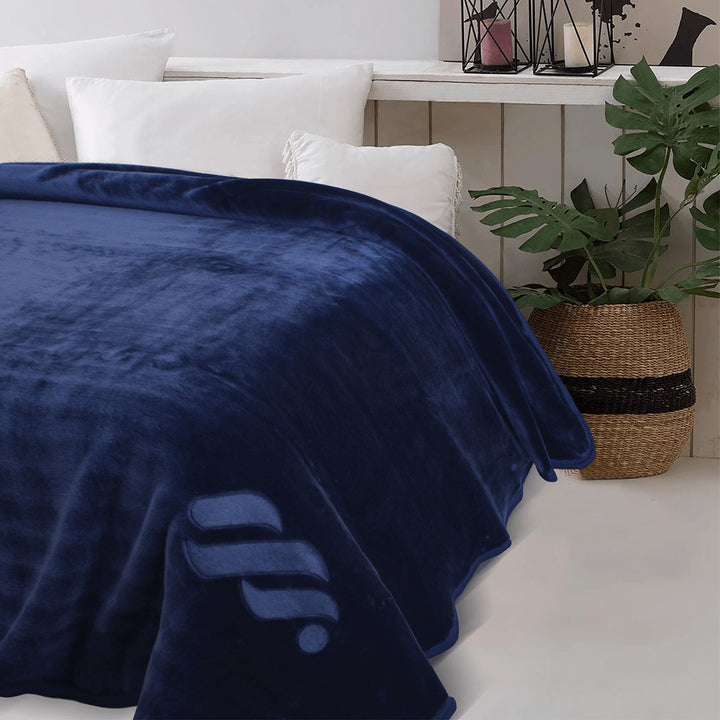 Single basic blanket 160*240 Navy blue Morano Textiles