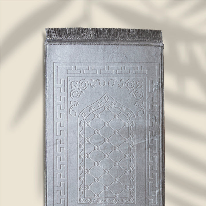 Velvet Prayer Rug Silver Morano Textiles
