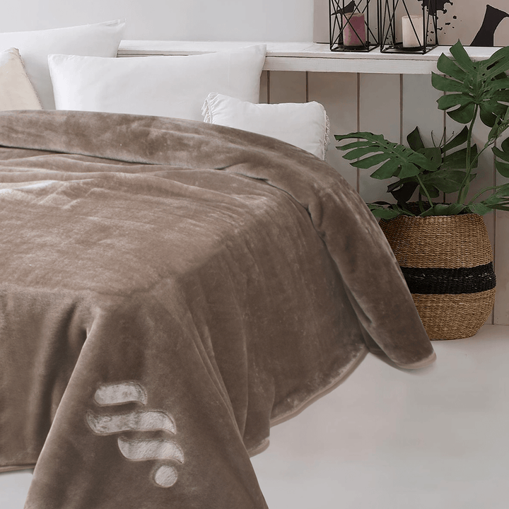 Single basic blanket 160*240 Café Morano Textiles